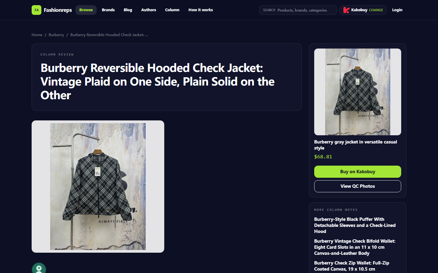 Verify Burberry Jacket Coupon Terms on fashionreps