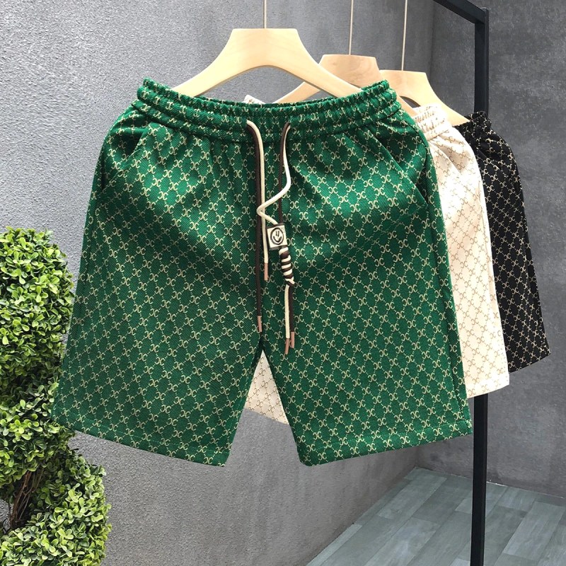 Celine All-Over Print Green Shorts: One Unresolved Spec Field on a $5.22 Low-Rise Pair