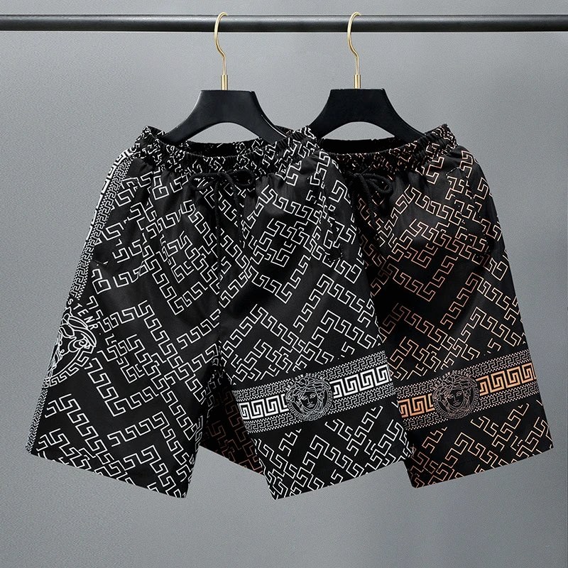 Versace Black Shorts in Everyday Casual Style Review: Polyester, No Stretch, and Black vs. Black-Gold